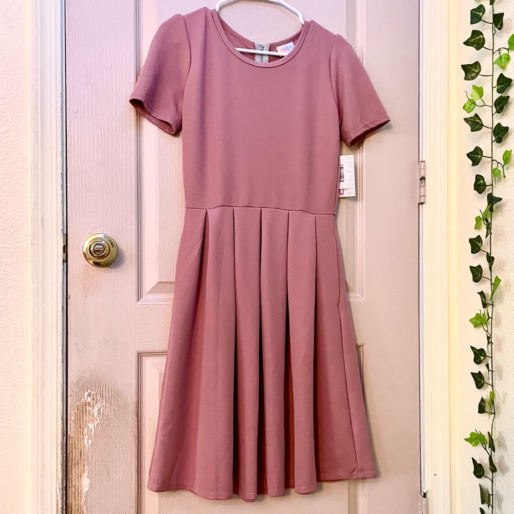 LuLaRoe Blush Pink Amelia Dress